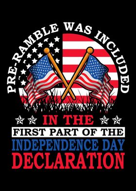 Preamble 4th Of July Flag