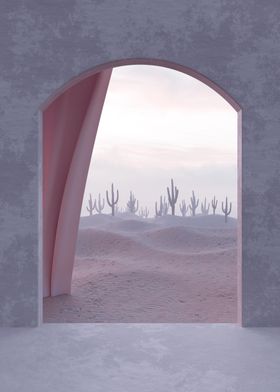 Sunny Desert 3D Render Art