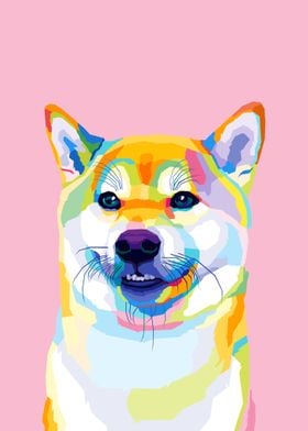 Dog Colorful Pop art