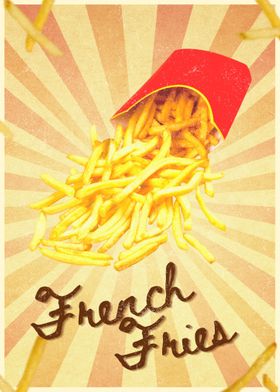Retro French Fries Poster