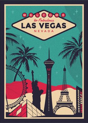 Vintage Welcome Vegas City