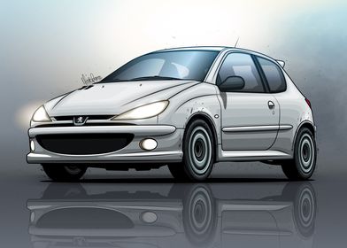 Peugeot 206 Art in White