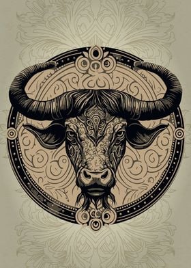 Ancient Bull Taurus Zodiac