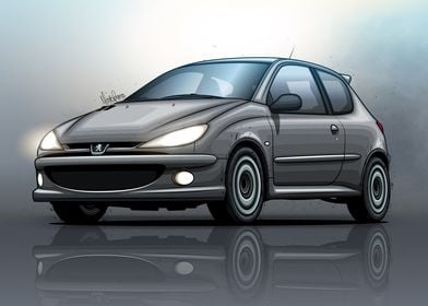 Peugeot 206 Art in Gray