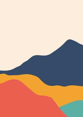 Colorful mountain layer