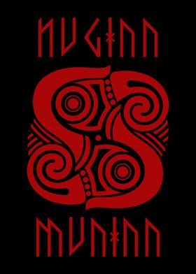 Raven Odin Huginn Muninn