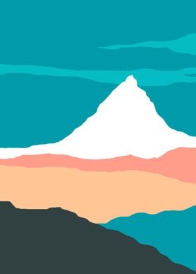 Minimal Mountain poster