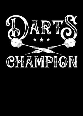 Darts champion with stars