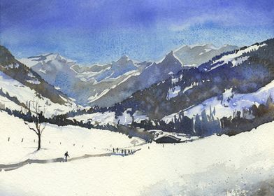 Swiss Alps Artwork 