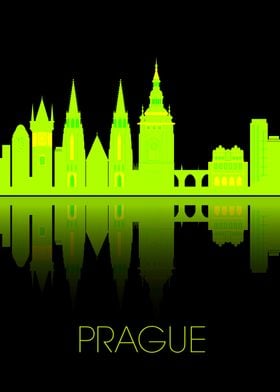 Prague City Silhouette