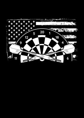 Dartboard and USA flag