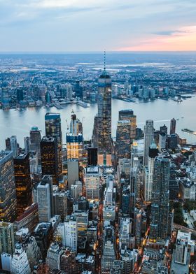 New York skyline aerial