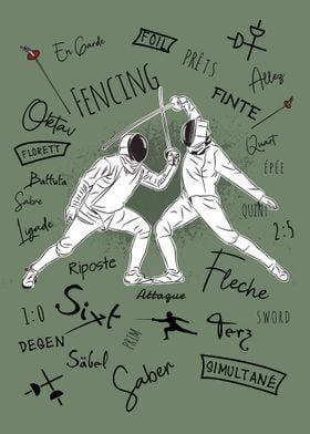 Fencing Terms retro