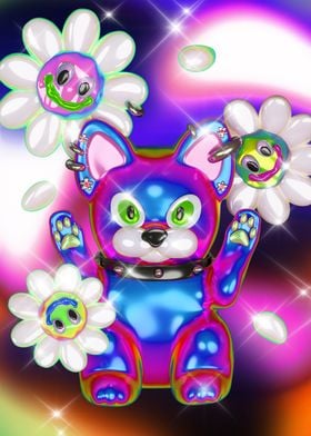 Psychedelic Lucky Cat