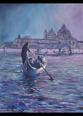 Venice Italy Gondola Art