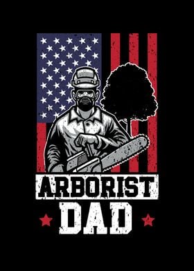 Arborist Dad USA Flag