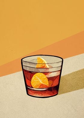 Negroni Cocktail Poster