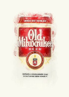 Vintage Beer Watercolor