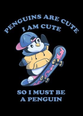 Skater penguin cool skateb