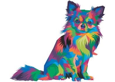 Colorful Dog Head