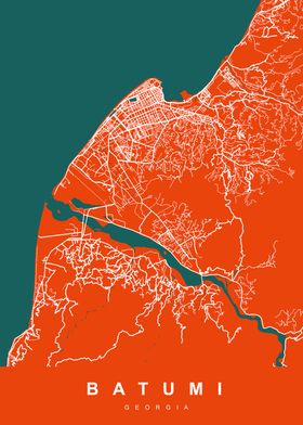 BATUMI Map GEORGIA