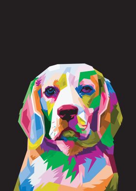 Colorful Dog Head