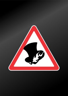 persona road sign warning