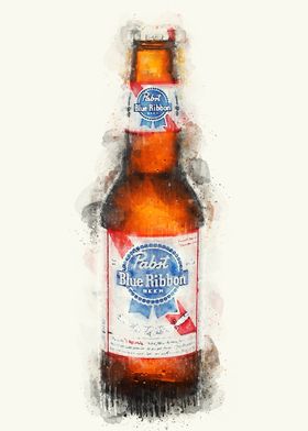 Vintage Beer Watercolor