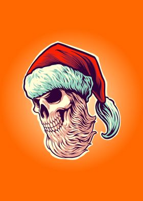 The skull head Santa Claus