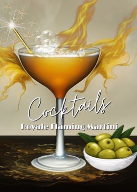 Royale Flaming Martini