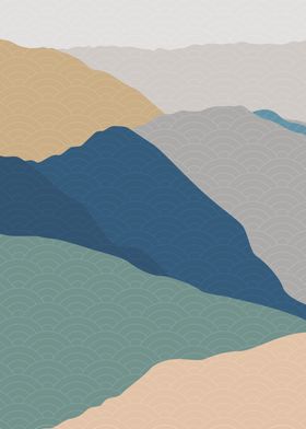 Minimalist rocky mountains