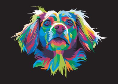 Colorful Dog Head