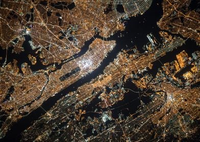 New York Map From Space