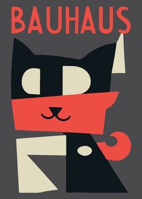 Bauhaus Kitten Illustratio