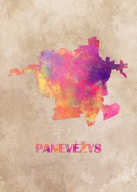 Panevezys map Lithuania