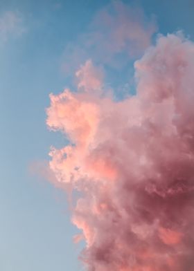 Pink Clouds Blue Sky
