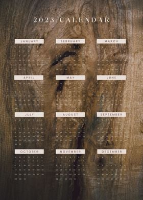 2023 Wooden Calendar