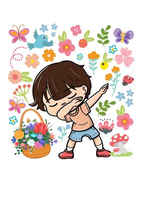 Dabbing Boy Spring Flower