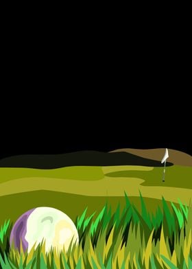 Golf in vector pop art