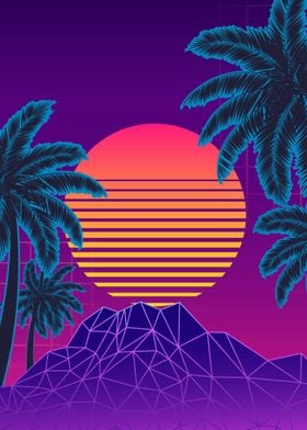 Palm Sunset Vaporwave