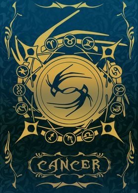 Zodiac Sign card CANCER