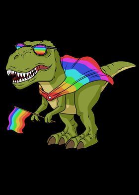 LGBT Gay Pride Bi Dinosar