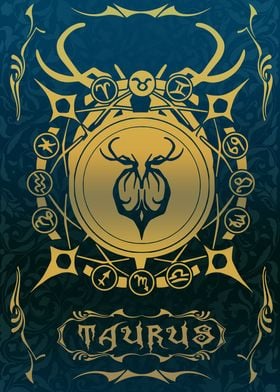 Zodiac Sign card TAURUS