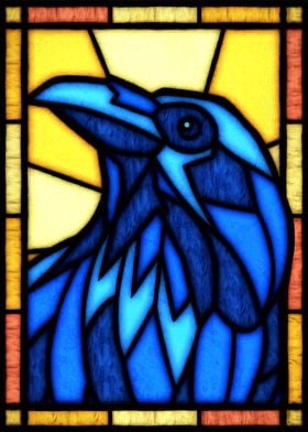 Raven Stained Glass