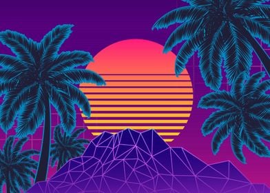 Vapor Sunset 80s