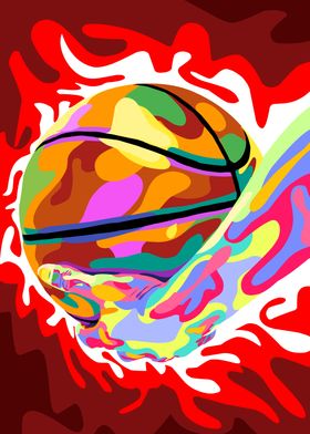 Basketball in pop art