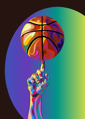 Basketball in pop art