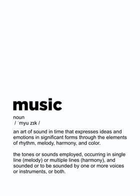 music definition poster