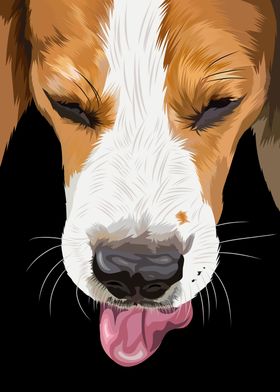 Beagle dog in vector