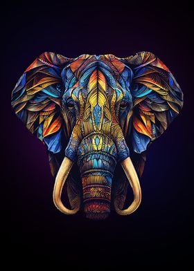 Abstract Ornate Elephant